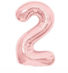 NUMERO 2 METALIZADO 32"