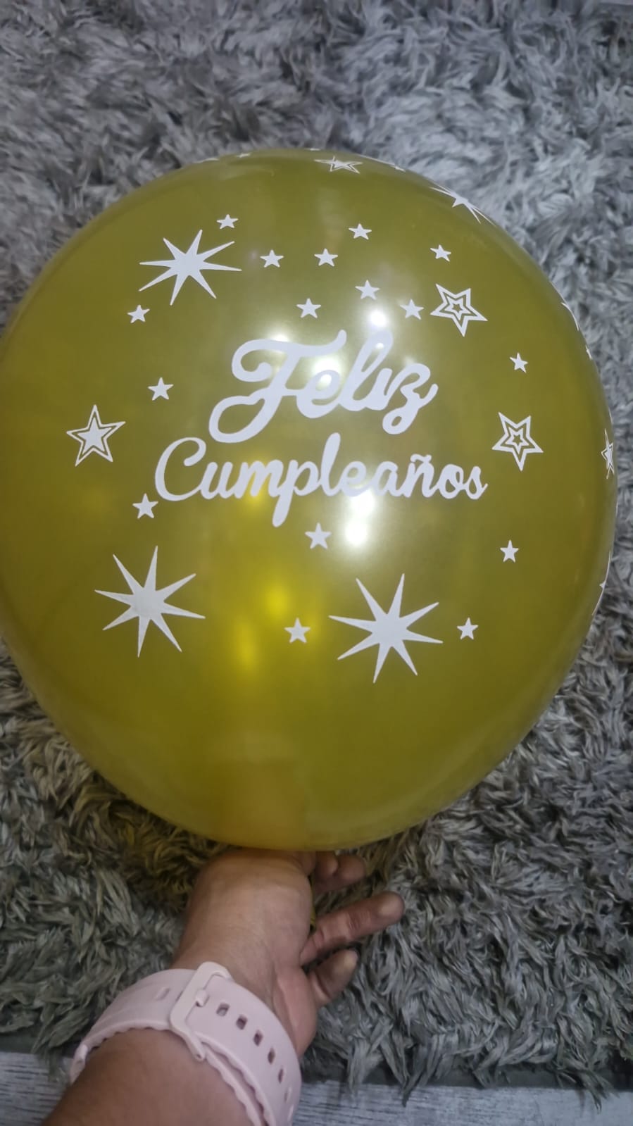 BOMBA R12 SATIN INFINITY FELIZ CUMPLEAÑOS PAQUETE X 100 UND