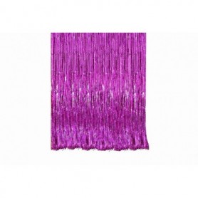 CORTINA METALIZADA DE FLECO PARA FIESTA X UND