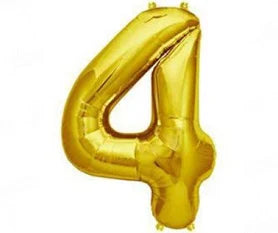 NUMERO 4 METALIZADO 32"