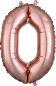 NUMERO 0 METALIZADO 16"