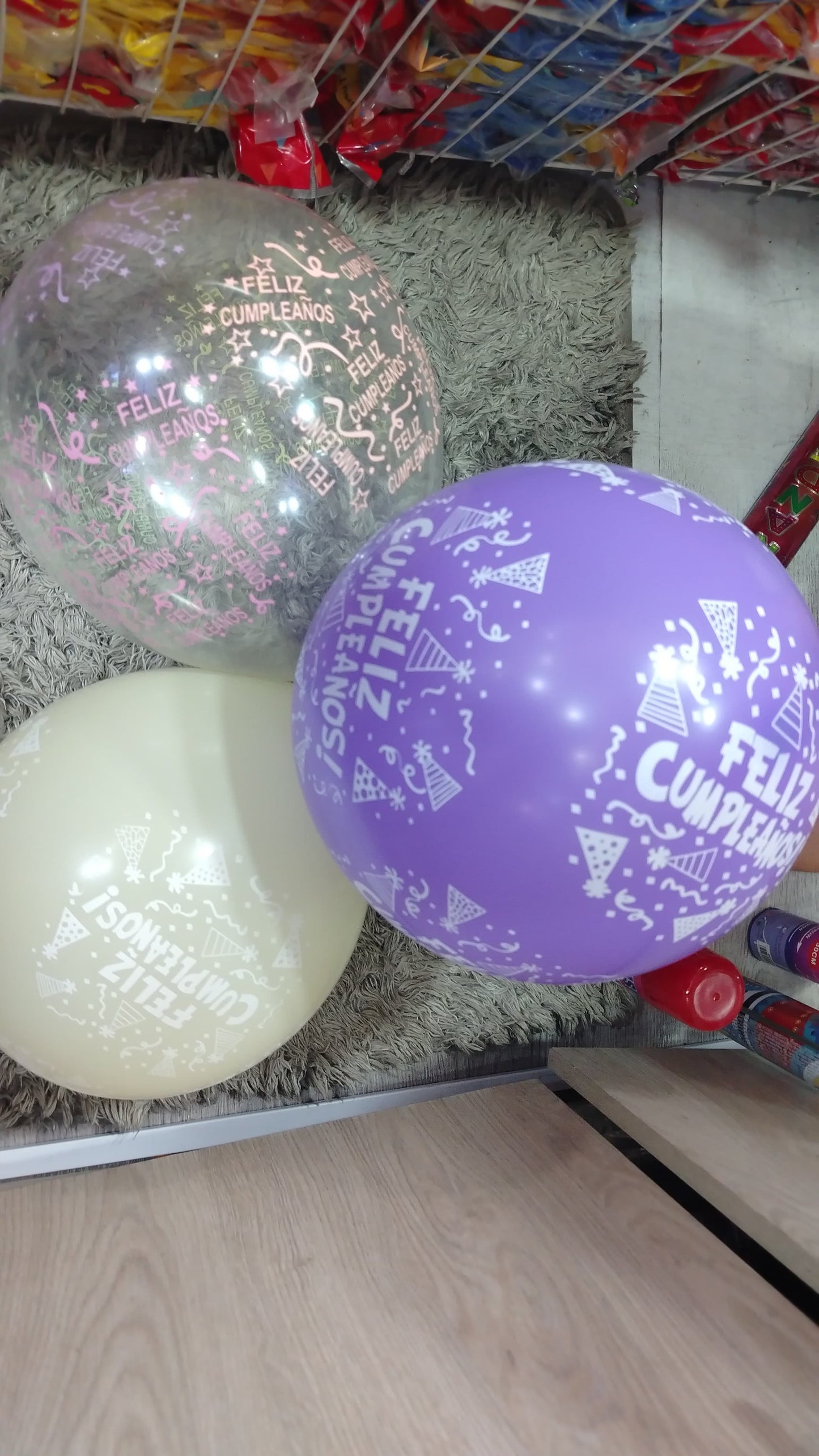 GLOBO MULTICOLOR INFINITY FELIZ CUMPLEAÑOS X 100UND