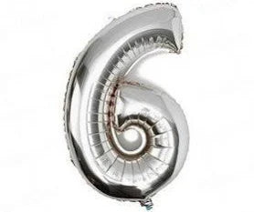 NUMERO 6 METALIZADO 32"