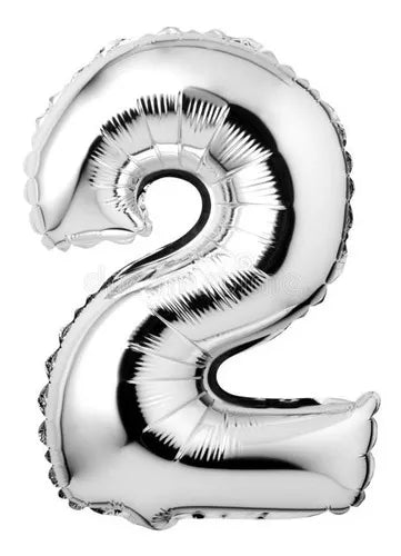 NUMERO 2  METALIZADO 32"