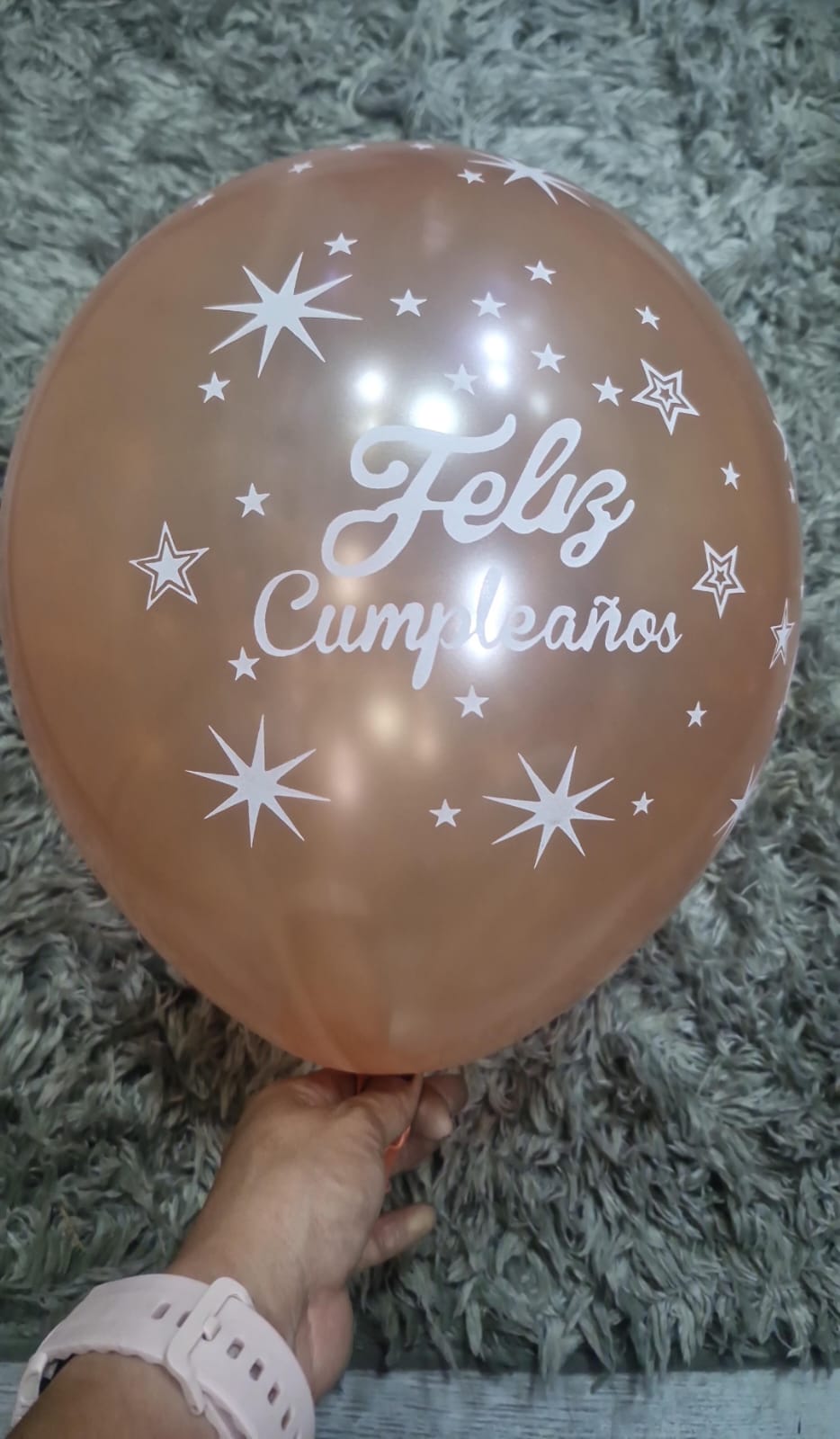 BOMBA R12 SATIN INFINITY FELIZ CUMPLEAÑOS PAQUETE X 100 UND