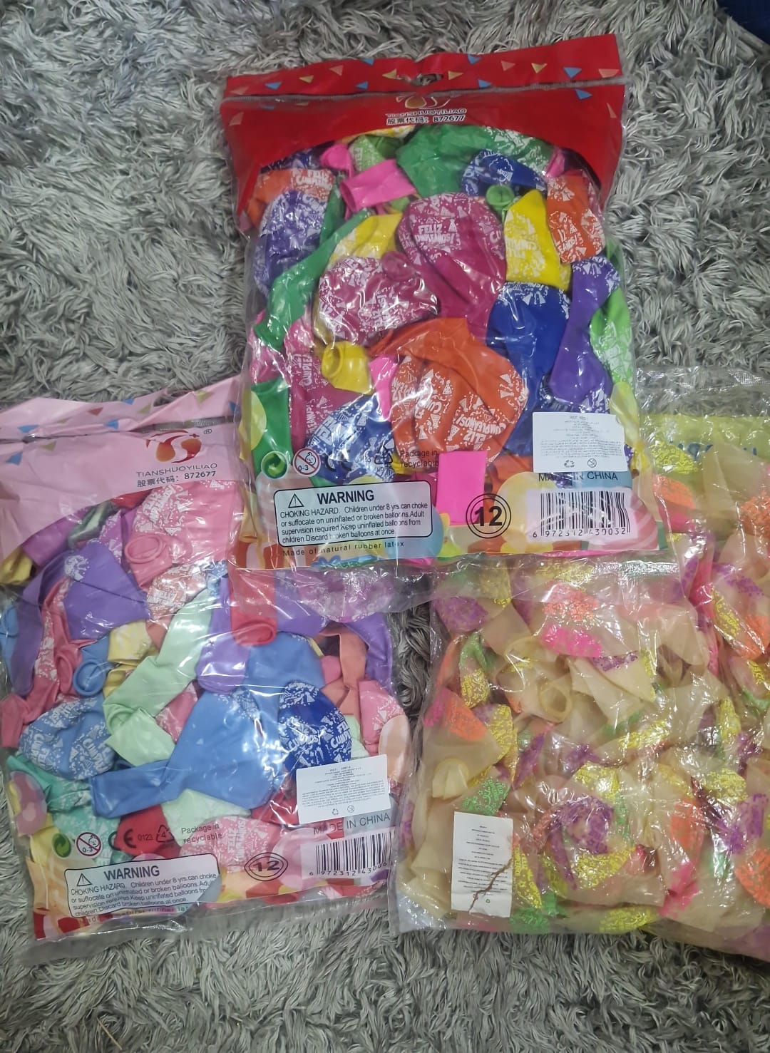 GLOBO MULTICOLOR INFINITY FELIZ CUMPLEAÑOS X 100UND