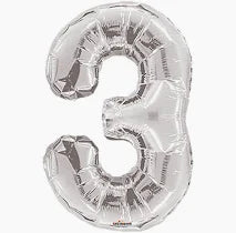 NUMERO 3  METALIZADO 32"