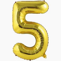 NUMERO 5 METALIZADO 16"