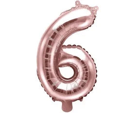 NUMERO 6 METALIZADO 16"