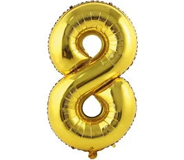 NUMERO 8  METALIZADO 16"