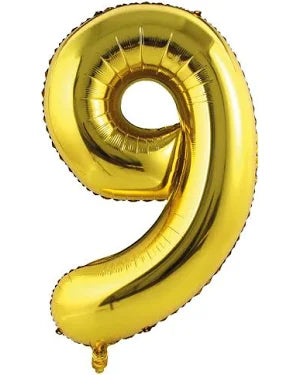 NUMERO 9  METALIZADO 16"