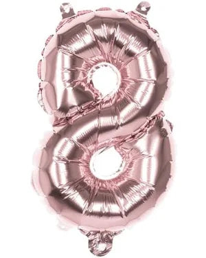 NUMERO 8  METALIZADO 16"
